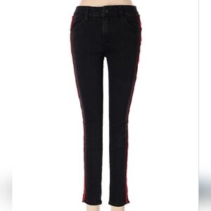 Q2 Black & Red Striped Pants